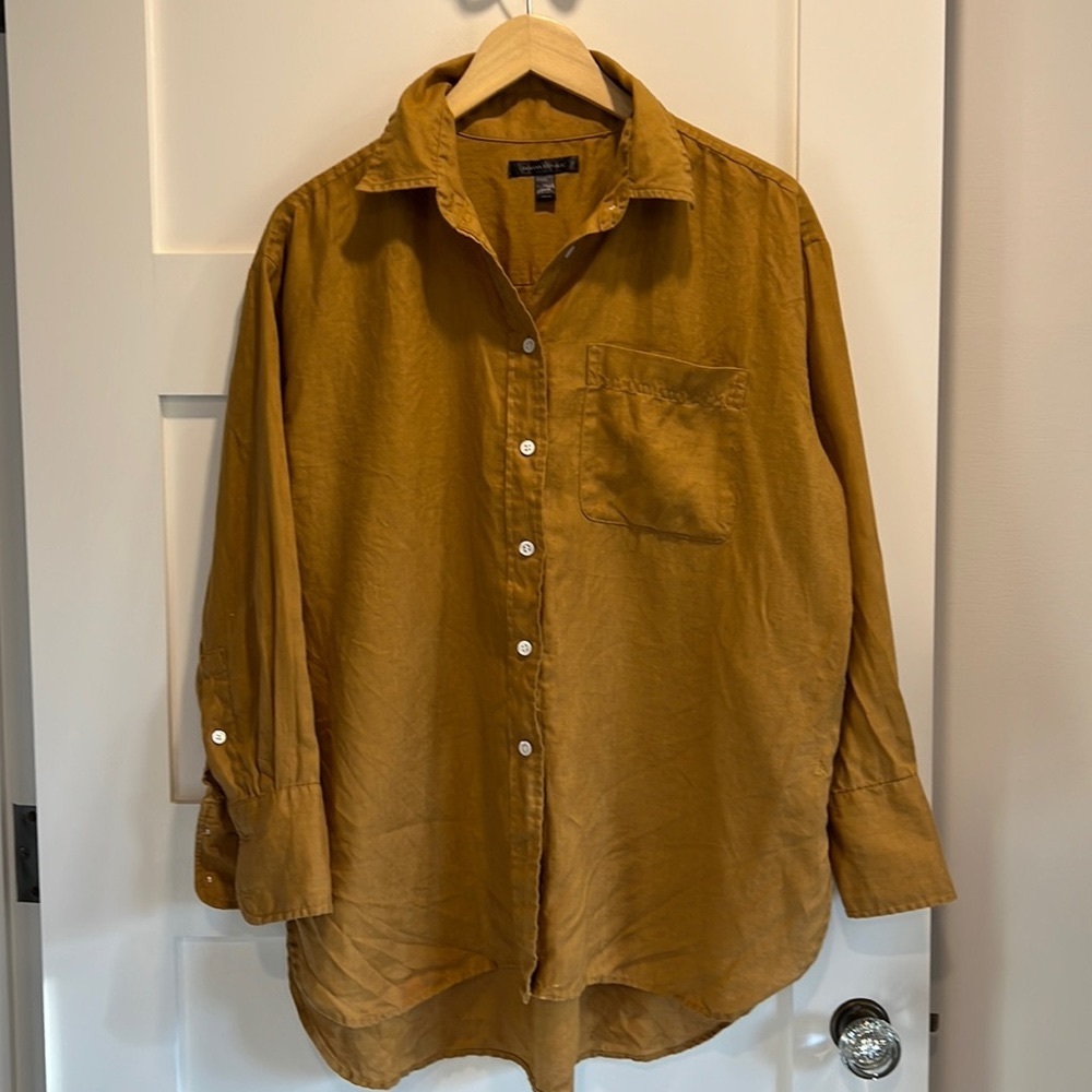 Banana republic oversized linen shirt
